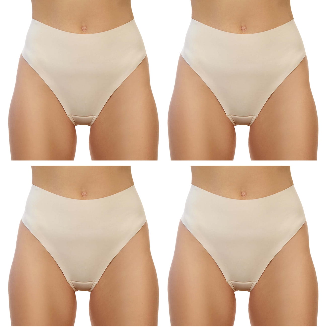 Alessandra B High Rise Camel Toe Proof Thong - 4 Pack - M7716-4, Black,  Small : : Clothing, Shoes & Accessories