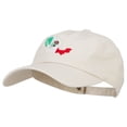 thumbnail image 2 of Mexico Flag with Map Embroidered Unstructured Washed Cap - Beige OSFM, 2 of 5