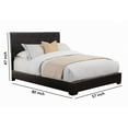 thumbnail image 4 of Contemporary Style Leatherette Full Size Panel Bed, Black - Saltoro Sherpi, 4 of 5