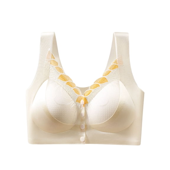 Dreluolixuan Women's Sports Bras Wireless Bras Full Coverage Push Up Padded Wide Straps Bralettes Breathable Everyday Underwear