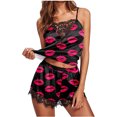 thumbnail image 2 of Conjuntos de Pijama Para Mujer Día de San Valentín Conjunto de Impresión de Amor Pantalones Cortos de Cintura Elástica Conjuntos de Ropa de Dormir Odeerbi ODB121075, 2 of 6