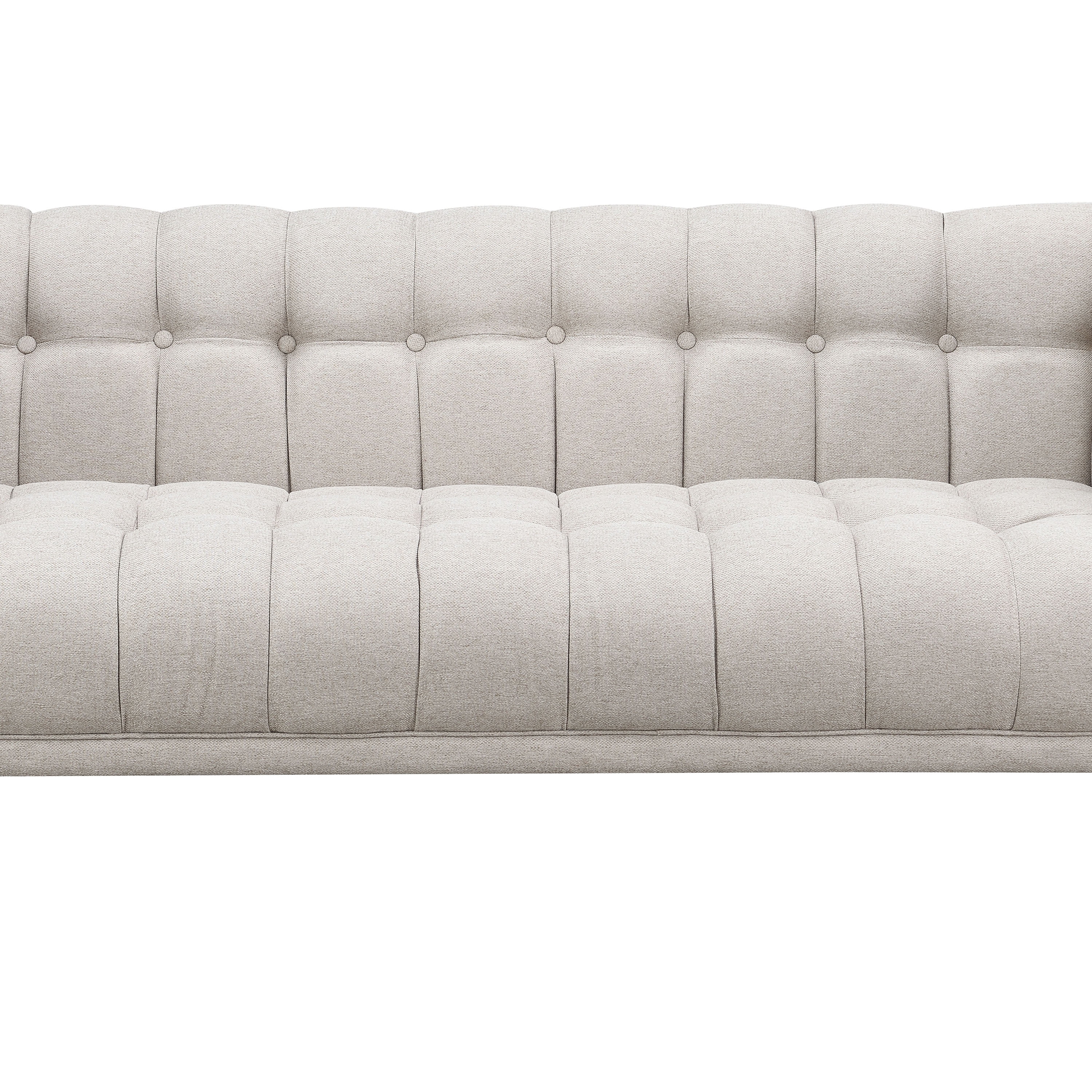 AC Pacific Mid-Century Modern Beige Living Room Sofa