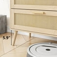 thumbnail image 5 of Rattan 6 Drawers Dresser for Bedroom, Modern Wide Chest of Drawers with wood Handles,Rattan Dresser Storage Cabinet for Living Room,Bedroom, 5 of 7