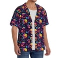 thumbnail image 4 of Haiem Skull mushroom Men's Casual Shirts Short Sleeve Button Down Shirts Fashion Textured Summer Beach Shirt-XX-Large, 4 of 7
