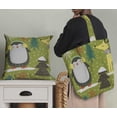 thumbnail image 5 of Soimoi Green polyester Crepe Fabric Christmas Tree & Penguin Cartoon Decor Fabric Printed Yard 52 Inch Wide, 5 of 5
