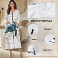 thumbnail image 6 of Xoenoiee Turtle Wood Paint Splatter Print Women Long House Coat Zipper Front Robes Full Length Nightgowns with Pockets Loungewear Bathrobe, S, 6 of 7