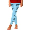 thumbnail image 3 of Letdown Girls Leggings Heart Print Kids Length Leggings Pants Toddler Athletic Soft Tights Trousers, 3 of 5