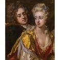 thumbnail image 2 of Michael Dahl 12x14 Black Ornate Wood Framed Double Matted Museum Art Print Titled: Portrait of a Lady and a Gentleman, 2 of 5