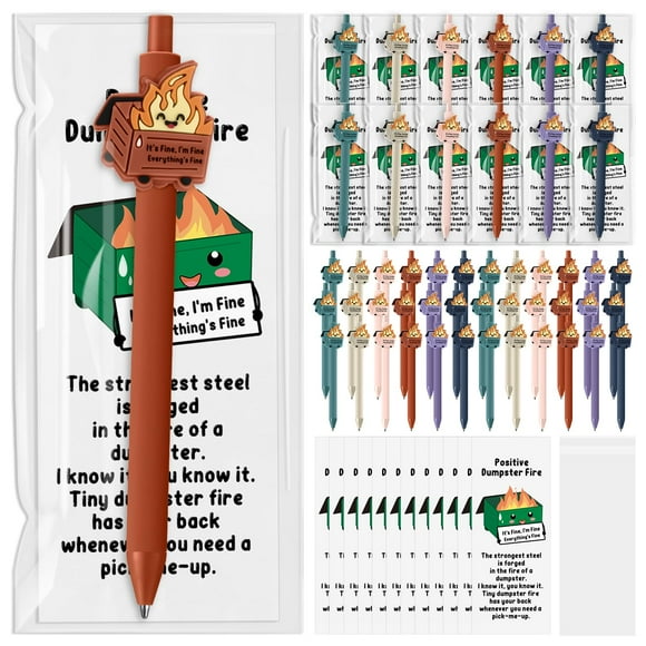 Set de regalo Sayglossy con 102 bolígrafos Dumpster Fire con marcadores
