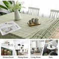 thumbnail image 5 of Nvzi Table Cloth Cotton Linen Tablecloth Wrinkle Free Stitching Tassel Tablecloth Rectangle Table Cloth for Dinning Kitchen Tabletop Decoration (Light Olive Green, Square,55 x 55 Inch), 5 of 5