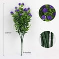 thumbnail image 5 of RECUTMS Artificial Flowers Outdoor 8 Bundles Faux Plastic Corn-Flower Eucalyptus Greenery Shrubs for Home Garden Decoration (Purple), 5 of 7