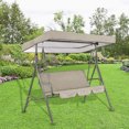 thumbnail image 2 of Muyoka Columpio Toldo impermeable Columpio Cubierta superior Reemplazo Resistente a la intemperie Banco grande Cojín Toldo para jardín al aire libre Patio Muyoka Hogar, 2 of 7