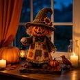 thumbnail image 2 of Lighted Halloween Resin Figurines, Cute Ghost Skeleton Mummy and Pumpkin Tabletop Centerpiece, Indoor Decoration for Home Mantel Shelf Desk and Spooky Party Display, B, 2 of 5