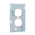 thumbnail image 2 of Yayeee Duplex Wall Plate 1-Gang 4.5"x2.7" Home Receptacle Light Switch Decorative Outlet Cover, Blue Rabbits, 2 of 7
