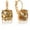 Gold Glitter, variant on Gold Square Earrings for Women - Sparkly Glitter Leverback Dangles
