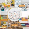 thumbnail image 5 of Foldable Fabric Storage Bin Home Cubes Clothing Organizer Bins Large Collapsible Box Basket for Home Organizer Small Watercolor Splashes and Dots, 5 of 7