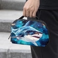 thumbnail image 2 of Shark Cord Organizer Travel Bag with Waterproof Oxford Fabric, Cable Storage Organizer Case for Electronic Devices, Small Parts Storage Box - 5.9x9.44x3.14 in, 2 of 6