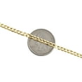 thumbnail image 5 of Genuine 14K Yellow Gold 3.50mm Solid Plain Curb Cuban Link Bracelet 9 Inch, 5 of 6