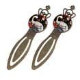 thumbnail image 2 of Swans Book Markers: Vintage Copper Crown-Shaped Bookmarks, Set of 2 - Stainless Steel Reading Accessories for Book Lovers, 2 of 5