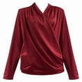 thumbnail image 7 of ZJXFGS Cowl Neck,Evening Tops For Women,Women Fall Clothes,Womens Cowl Neck Tops,Cowl Neck Sweaters For Women,Women'S Tops, Tees & Blouses,Work Blouse,Wine,L, 7 of 7