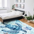 thumbnail image 6 of Area Rugs Indoor Non-Slip Rectangle Rug 2x3 Ft Summer Ocean Sea Turtle Nautical Coral Jellyfish Rug Rubber Backing Floor Mats Non Shedding Home Decor Carpet for Entryway Living Room, 6 of 8