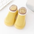 thumbnail image 3 of MHZLDYZ Baby Sneakers Autumn Children Toddler Shoes Boys And Girls Floor Sports Socks Shoes Solid Color Light And Comfortable Baby Booties Infant Walking Shoes Baby Shoe(Yellow,19), 3 of 4