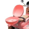 thumbnail image 6 of BCARORUR 12V 2 Seater Dual Motor Kids Motorcycle, Ride On Electric 3 Wheels Motorbike with Storage Compartments, Kids Ride On Scooter for Boys Girls, USB, Bluetooth, Light, Anti-slip, Pink, 6 of 7
