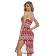 thumbnail image 2 of Merry Christmas Knitted Pattern Printed Cross Back Cami Dress, Jesus Christian Fashion Summer Maxi Sexy Casual Dress For Women, 2 of 4