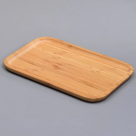 

Environmentally Friendly Rectangle Bamboo Tray Eating Trays for Living Room Restaurants 11.41 x 6.29 x 0.78 inch