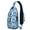Sky-blue-5, variant on Floral Sling Backpack Retro Ethnic Crossbody Daypack Lightweight with Adjustable Strap