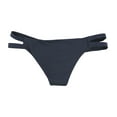 thumbnail image 2 of Tavik Womens Chloe Side Tab Bikini Swim Bottom, Blue, Large, 2 of 2