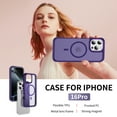 thumbnail image 5 of Allytechgroup iPhone 15 Pro Max Case Magnetic, Compatible with Magsafe Matte Back Cover Military Grade Shockproof Anti-Scratch Slim Fit Phone Case Cover for Apple iPhone 15 Pro Max, Purple, 5 of 9