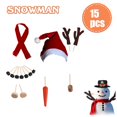 thumbnail image 2 of Christmas Snowman Decorating Making Kit Outdoor Fun Christmas Winter Holiday Party Snowman DIY Making Kit Decoration Gift, 2 of 3