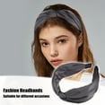 thumbnail image 3 of Unique Bargains Satin Twist Headband Hairband for Women Dark Gray 1.97 Inch Wide 1 Pcs, 3 of 7