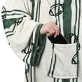 thumbnail image 3 of Tirrinia Wearable Fleece Blanket for Women & Men, Super-Soft Microplush TV Blanket Adult Wrap Full Body Robe for Lounge Couch, White Footbal Fiel, 73"" x 51""., 3 of 8