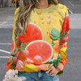 thumbnail image 2 of Sweatshirt For Womens Crewneck Fruit Hoodies Teen Girls Cute, 2 of 7