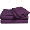 thumbnail image 3 of Split Top King Adjustable Flex Top King Size 100% Egyptian Cotton, Stripe Plum, 800 Thread Count, 15 inch Deep Pocket, 32" Split Top Sheets Bed 4 Piece Sheet Set, 3 of 7