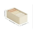 thumbnail image 7 of Kannior Large Fabric Drawer Organizer with 7 Compartments, Foldable Closet Organizers and Storage for Clothing Accessories, Beige, 7 of 7