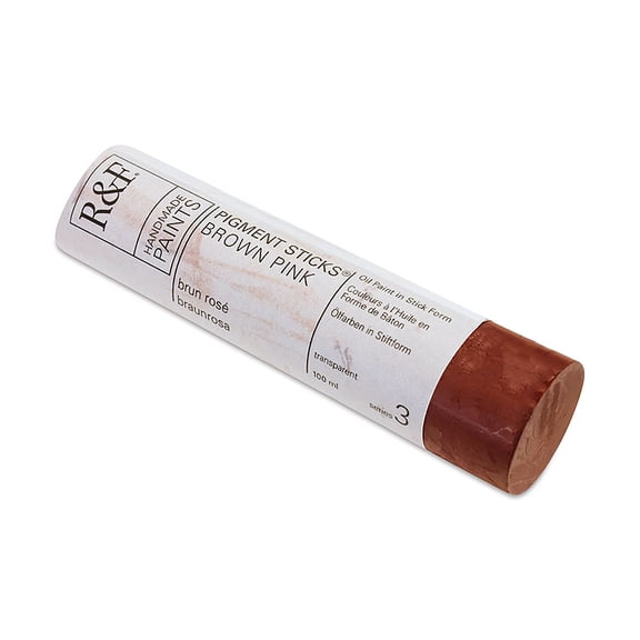R&F Handmade Paints Pigment Stick, 100ml, Brown Pink