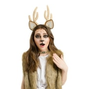 Way to Celebrate! Halloween 4pc Deer Costume Accessory, Brown/Gold, One Size