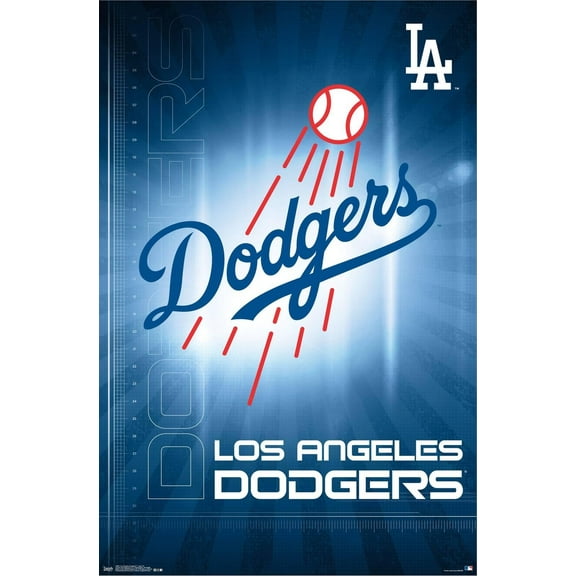 MLB Los Angeles Dodgers - Logo 16 Canvas Wall Poster, 14.725" x 22.375"