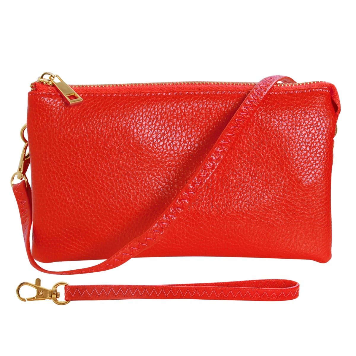 Humble Chic Vegan Leather Crossbody Wristlet Bag or Small Purse Clutch