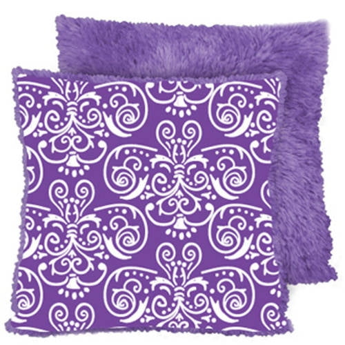 Your Zone Faux Fur Reverse to Print Pillow