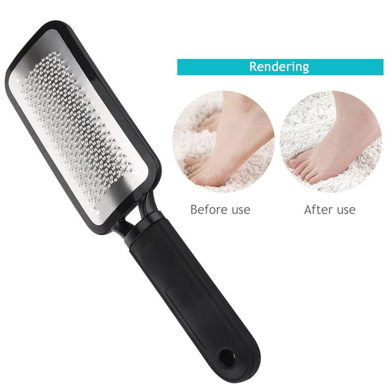 ZenToes Foot File Callus Remover for Feet Removes Dead Skin Stainless Steel  Metal Pedicure Shaver Foot Rasp with Non-Slip Silicone Handle