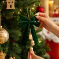 thumbnail image 4 of Hanging Ornament 12 Inch Vintage Bow with Gold Bells for Christmas Tree Door Wall Mantel Holiday Party Decor, 4 of 6