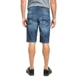thumbnail image 2 of Guess Mens Slim Fit Raw Edge Stretch Denim Shorts Tidal Wave Wash 31, 2 of 3