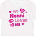 thumbnail image 4 of Inktastic Valentine's Day My Nonni Loves Me Hearts and Lips Boys or Girls Long Sleeve Toddler T-Shirt, 4 of 5