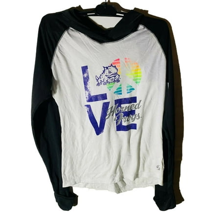 Soffe Girls' TCU Horned Frogs Color Black Hoodie - XL