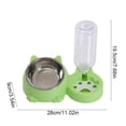 thumbnail image 3 of Stainless Steel Pet Feeder, Automatic Water Dispenser With Removable Bowl, for Cats and Dogs, Green, 3 of 6