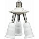 thumbnail image 1 of 3-in-1 E27 Socket Dispenser Adapter, Standard E27 LED Bulb, Converter Holder, 360 Degree 180 Adjustable Chandelier Socket, 1 of 4